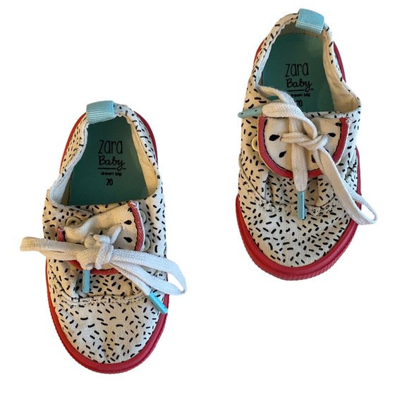 Zara baby “watermelon” print sneakers LITTLE FRUIT PLIMSOLLS - Picture 1 of 7